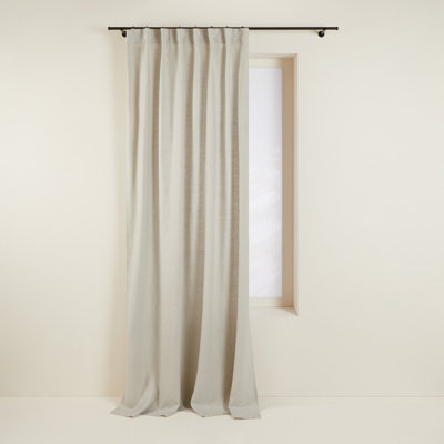Linen Room Darkening Curtain Single Panel