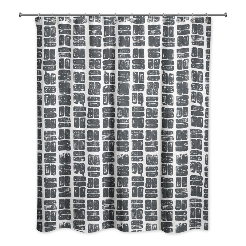 Rideau de douche simple Perine, Noir