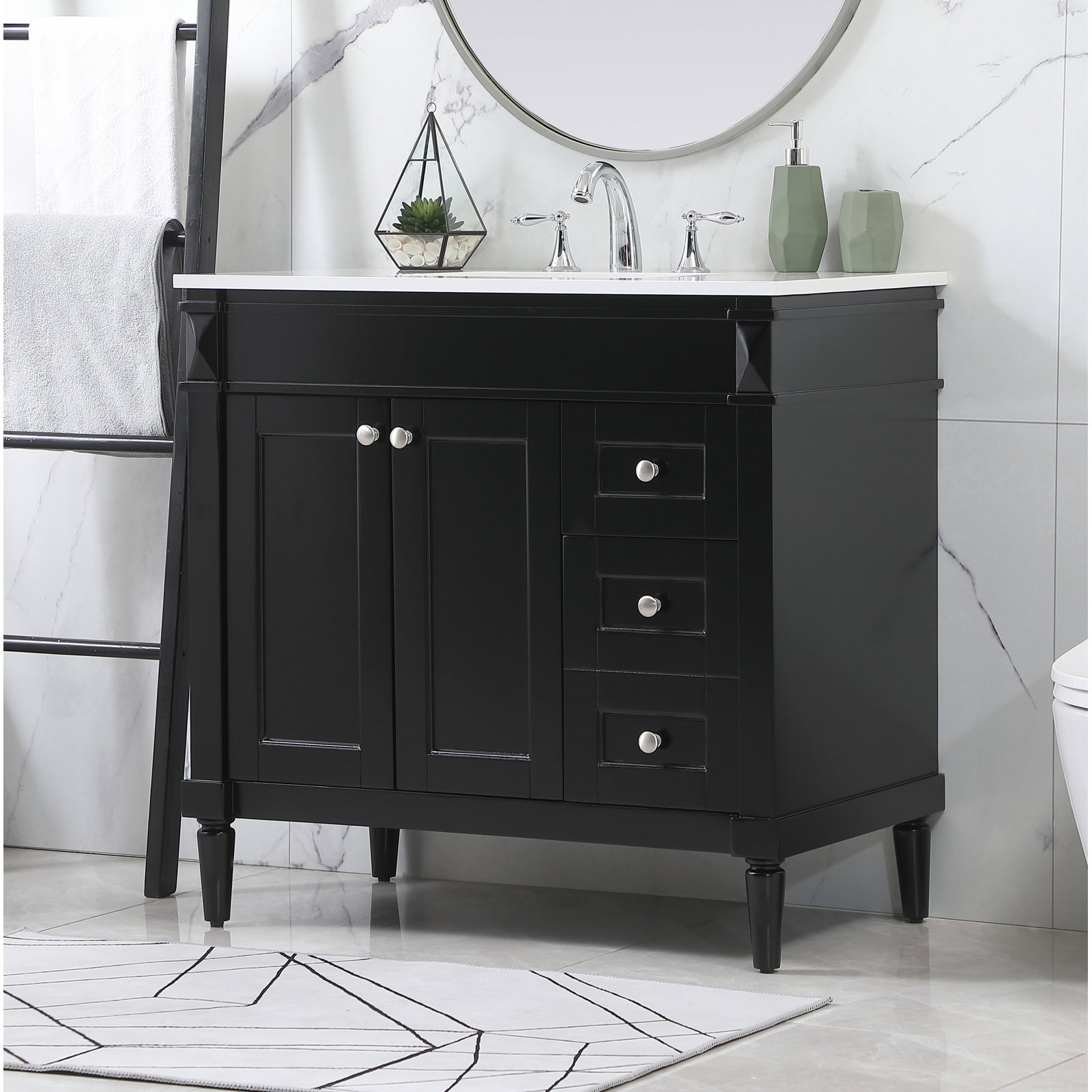 Readington 36'' Single Bathroom Vanity, Black