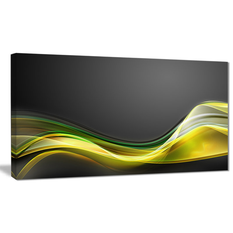 Motif de texture or vert - impression sur toile tendue, H 16 po x l 32 po x P 1 po