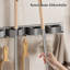 Wall-Mounted Broom Rack With 5 Brackets And 6 Hooks 60 Cm * 5 Cm