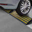 Rampe de trottoir, montée de 2,6 po, rampes d’allée en caoutchouc, rampe de seuil de capacité de poids robuste de 33069 lb, rampes de pont en bordure pour trottoir de garage de quai de chargement, ensemble de rampe extensible