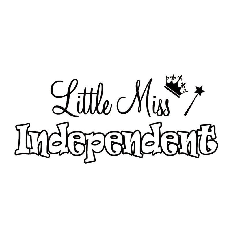 Décalcomanie murale chambre indépendante little miss Hurlbert, 19 x 44