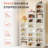42 Pair White Shoe Storage Rack Organizer
