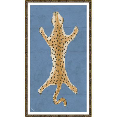 Leopard In Blue Print by Dana Gibson