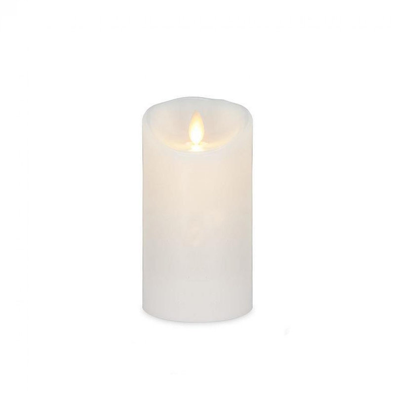 Bougie sans flamme Reallite, Blanc / Blanc, 5,5 po x 3 po sans flamme