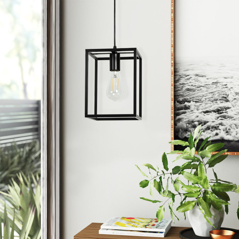 Luminaire suspendu carré à 1 lumière