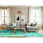 Tapis turquoise lavable à la machine Abstract 5373-1706816794