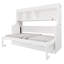 Lit escamotable simple avec bureau et tablettes de rangement-1167274504
