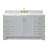 Freitas 61'' Solid Wood Single Bathroom Vanity in Grey with 1.5'' Carrara Marble Top, Center, Rectangle Sink-1476814590-1510591507