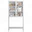 Armoire bibliothèque haute en acier robuste avec tablettes réglables, parfaite pour les solutions de rangement durables et organisées-1446863496