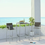 Shore 3-Piece Outdoor Patio Aluminum Outdoor Pub Set