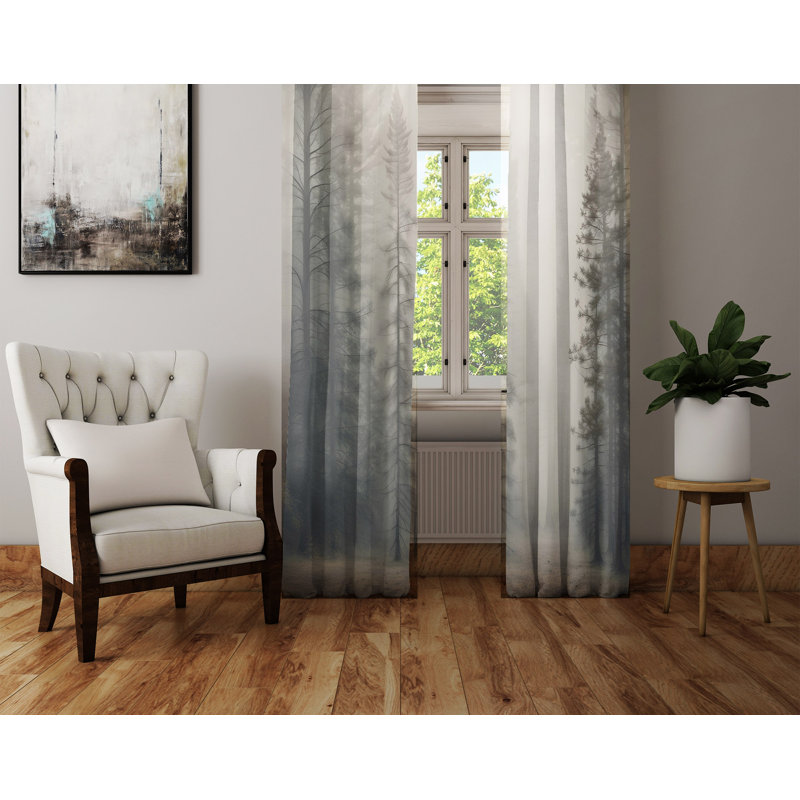 Paire de rideaux semi-transparents en polyester Arelly, L 20 po x L 61 po