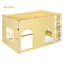 Lit mezzanine double pour enfant avec guirlande lumineuse à DEL, jaune primevère