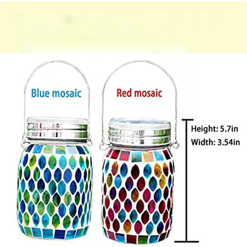 Solar Powered Outdoor Mosaic Lantern