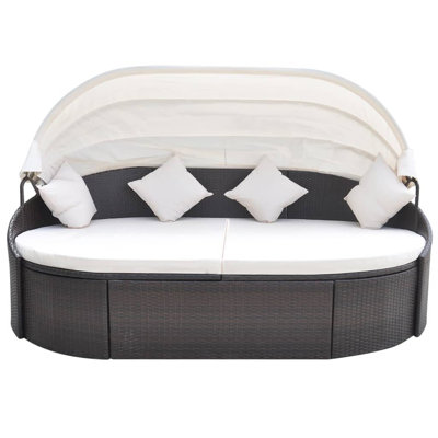 Iggy 78.7" Wide Rectangle Patio Daybed with Cushions