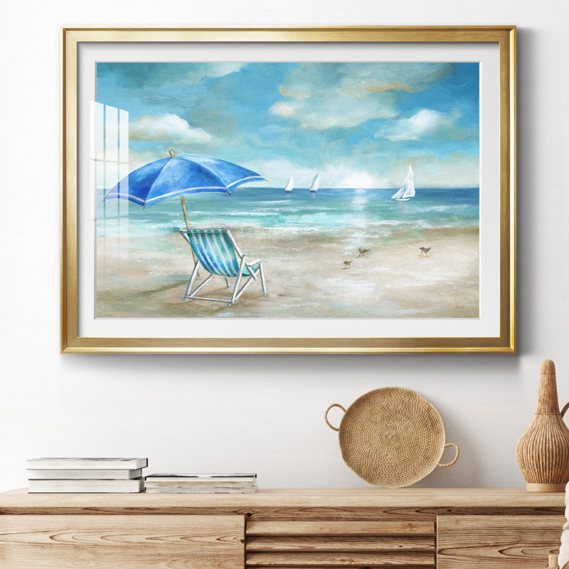 " Serene Morning " Painting Print, Gold, 42.5" H x 30.5" W x 1" D