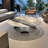 Stainless steel marble floating coffee table-104250933