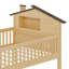 Lit plateforme en bois avec tête de lit en forme de maison, DEL et rangement intégré-1492390321