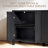 47" Modern Sideboard Cabinet | Black Arched Design With Anti-tip Kit, Fsc-certified Storage For Living Room, Entryway & Tv Stand-599801798