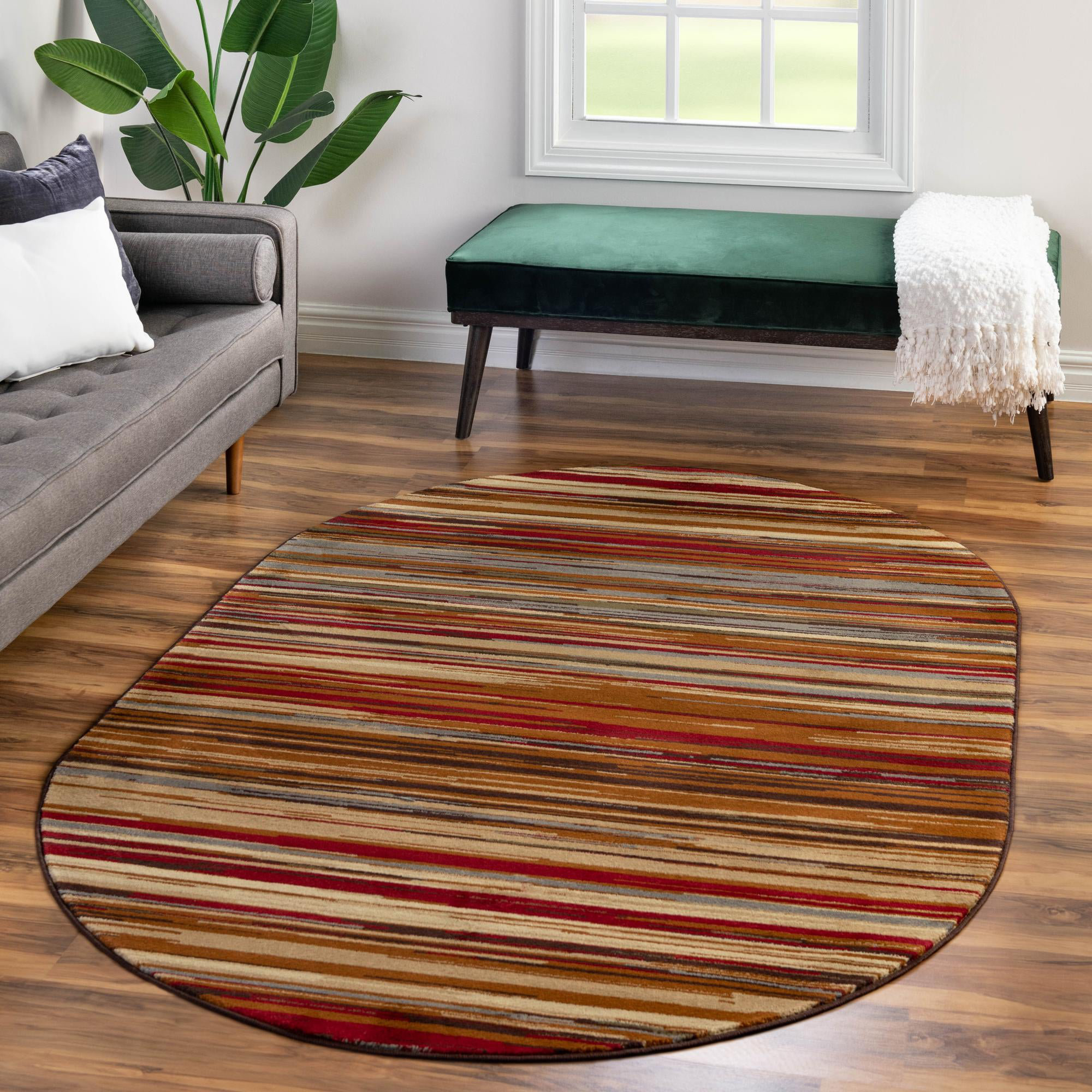 Latitude Run® Contemporary Baynebridge Area Rug Mult Stripe Color ...