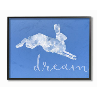 Lapin nuage de rêve ; art textuel encadré