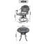 Ensemble de bar de salle à manger 5 pièces en fonte d'aluminium toutes saisons, comprenant 4 chaises pivotantes et une table ronde de 30,71 po avec structure noire (même référence: W1710S00432)