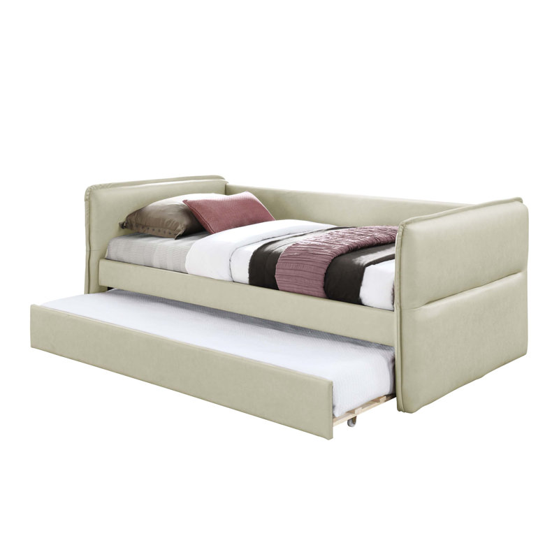 Daybed With A Trundle, Tan