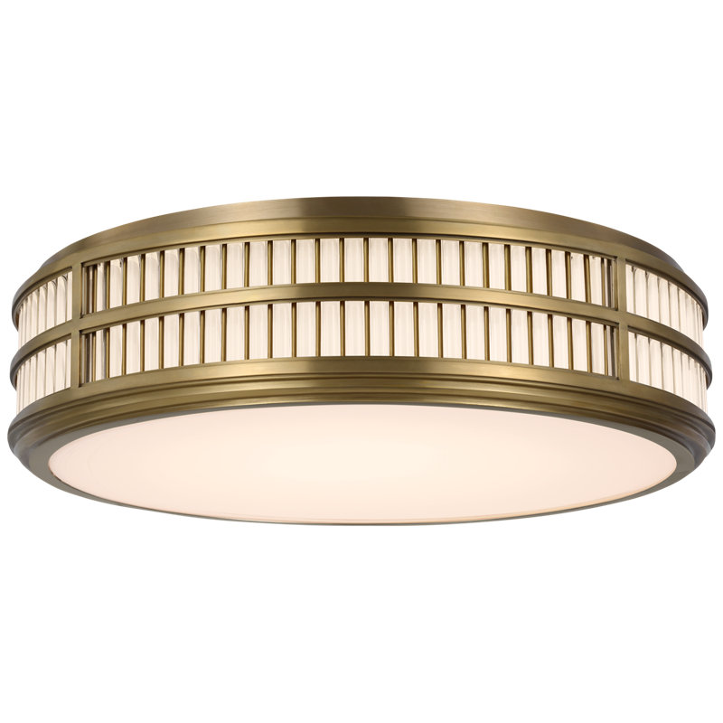 Ralph Lauren Perren Flush Mount, Natural Brass, 6.25" H x 24" W x 24" D