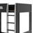 Wooden Gaming Bunk Bed With Desk,Two Storage Shelves,USB And LED Light-802566155