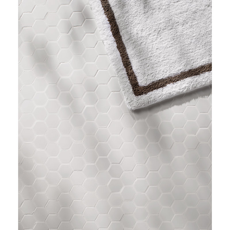 Metro 2" Hex Matte White 11-1/8" x 12-5/8" Porcelain Mosaic Floor and Wall Tile