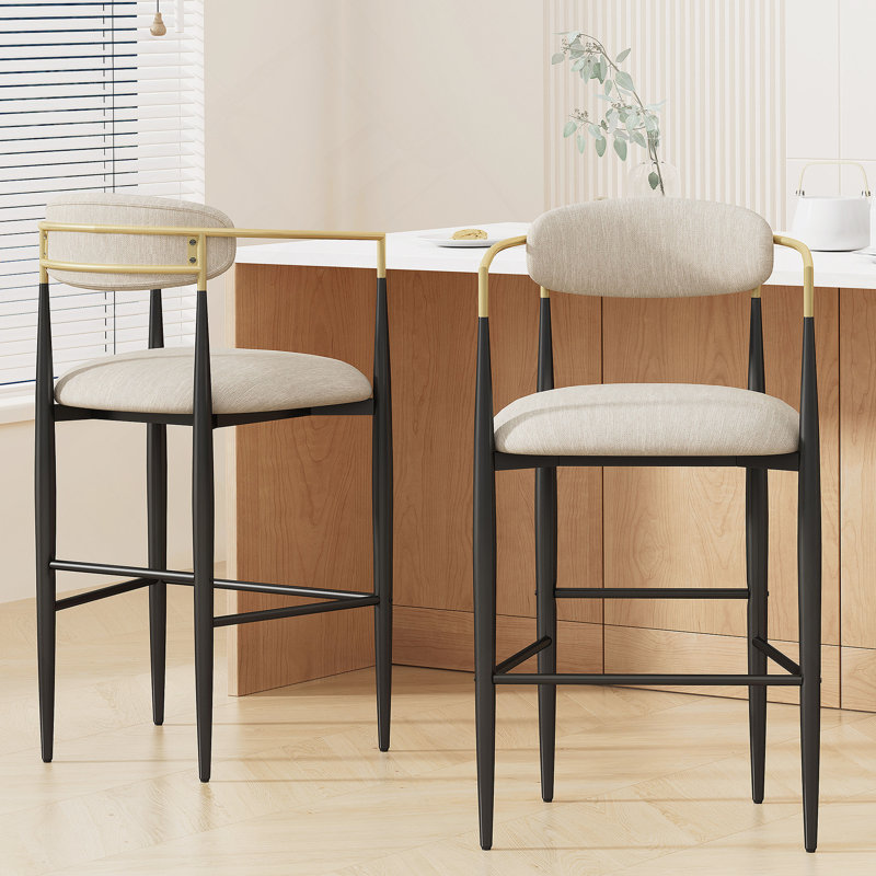 Tabouret de bar (ensemble de 2), Beige