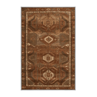 Tapis brun turc lavable à la machine