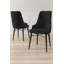 Ensemble de chaises modernes (2 pièces), noir et brun, 18,1 po x 37,4 po x 16,5 po | Structure 100% métal, pieds en bois, dossier 22 en mousse et 28 sièges en mousse | Élégant et confortable pour le salon, la salle à manger et le bureau-1496251180-1496251153