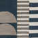 Tapis bleu marine / taupe en laine touffeté à la main Sola