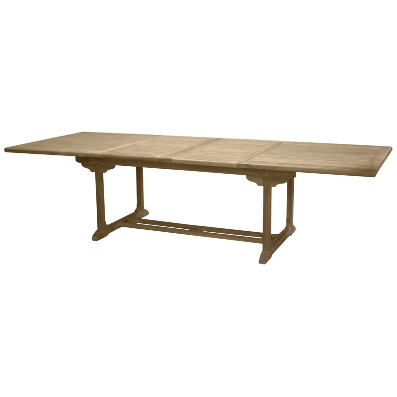 Baek Rectangular Wood Metal Outdoor Dining Table , 195cm cm W 110cm cm D