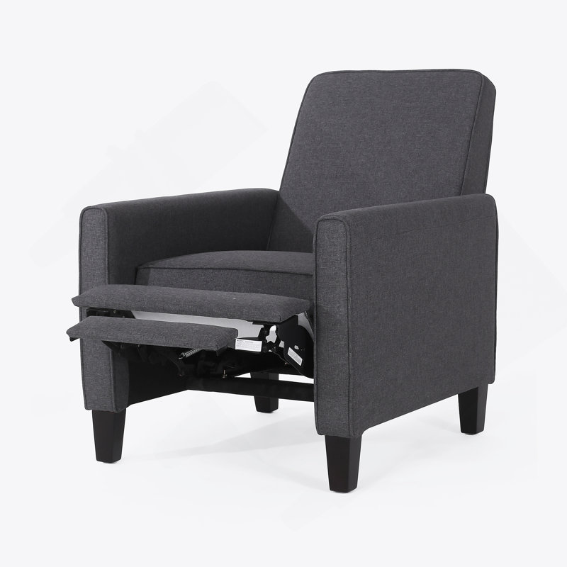 Smoke Fabric Push Back Chair For Elegant Home Décor, Smoke Fabric