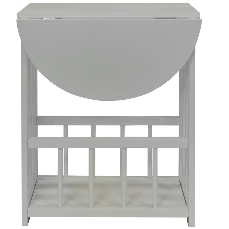 Solid Wood End Table, White
