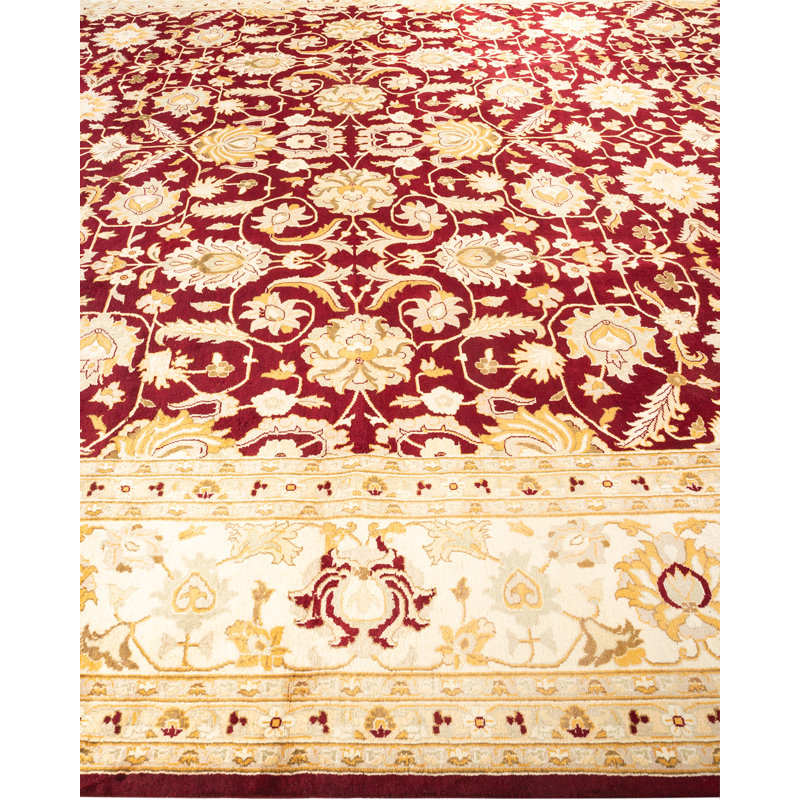 One-of-a-Kind 12' 2" X 15' 3" 2000s Wool Area Rug in Red