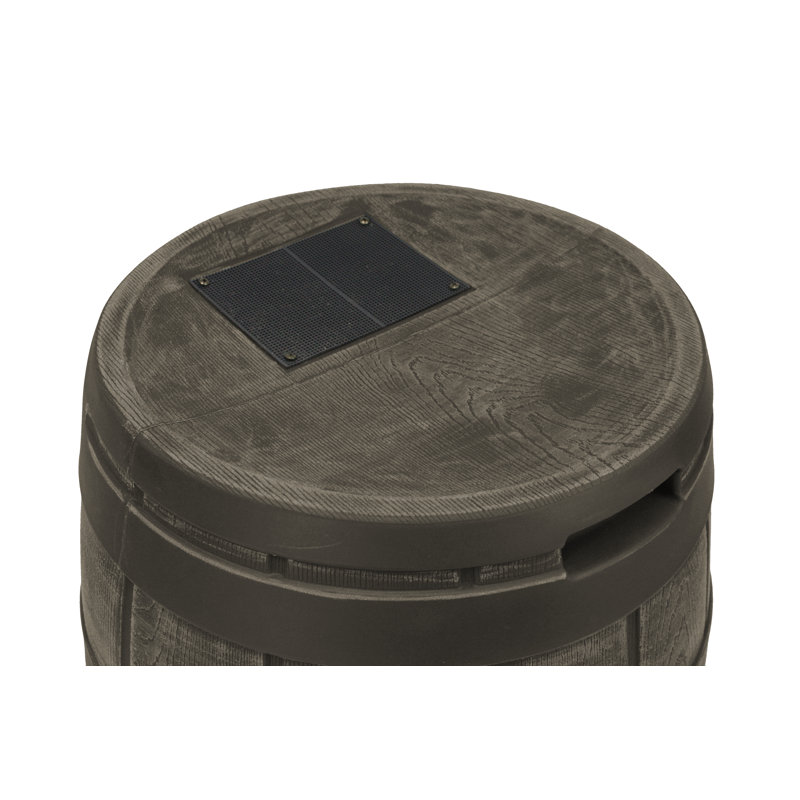 Oak 50-Gallon Plastic Rain Barrel with Brass Spigot