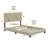 Boyd Sleep Calais Upholstered Linen Platform Bed, Adjustable Height Headboard, No Box Spring Required-82004641-82004640
