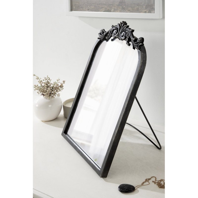 Damier Metal Flat Mirror, Black