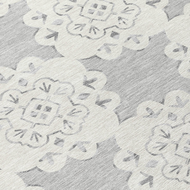 Machine Washable Indoor/Outdoor Bourkelands ACN2352 Casual Rug, Runner 2'3" x 7'6"