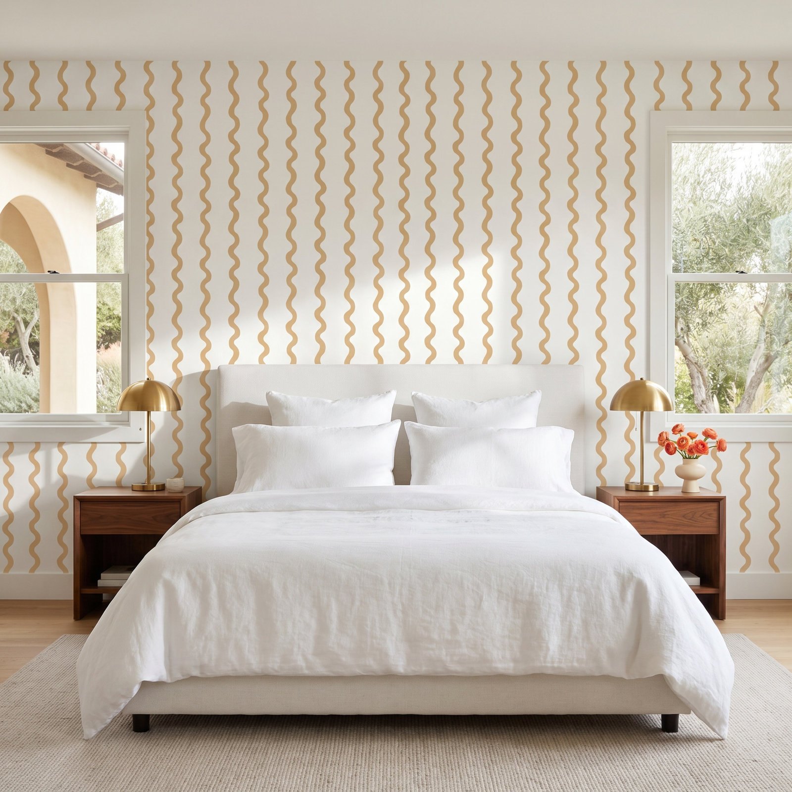 Rickrack Wallpaper Double Roll, Gold
