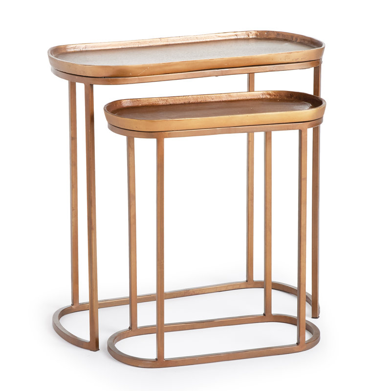 Table de bout Zigler, Laiton antique