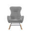 Chaise berçante en tissu GREY Teddy