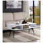 Table basse moderne avec tiroirs de rangement et compartiments ouverts Halima