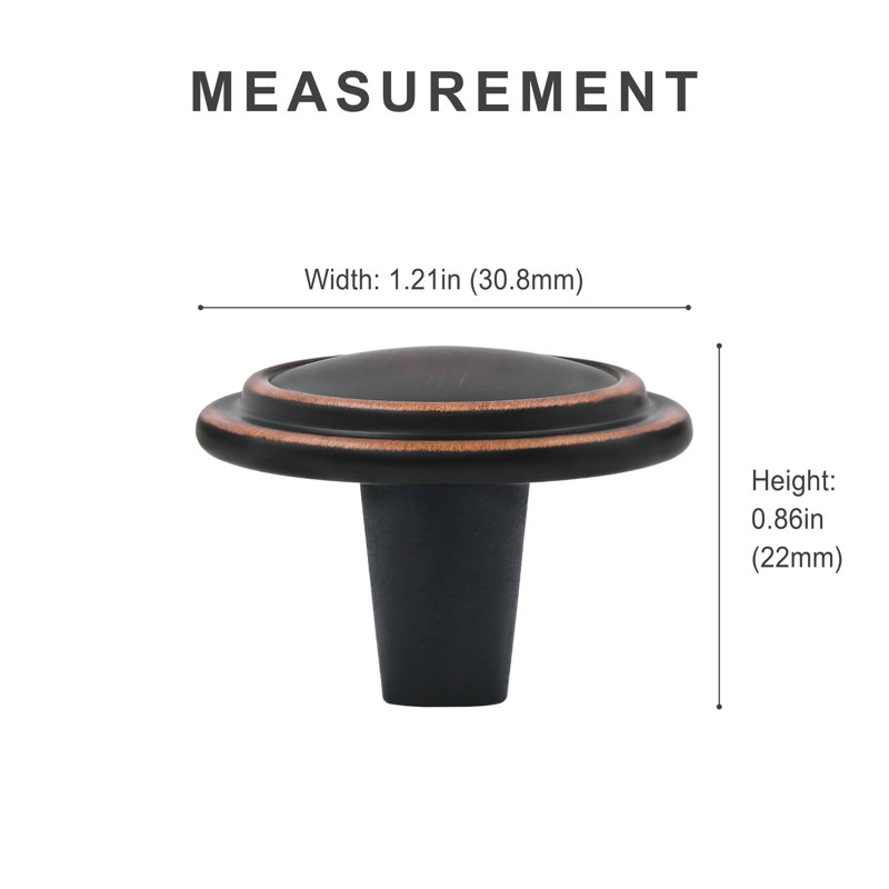 Classic Collection  1 1/4" Diameter Round Knob Multipack, Oil Rubbed Bronze