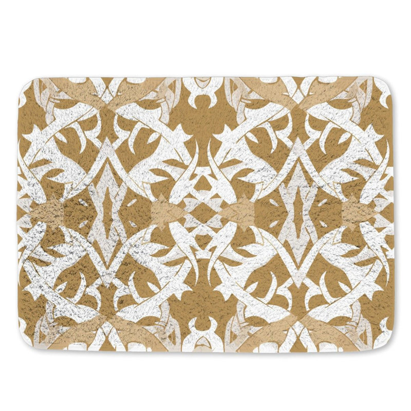 Evonna Microfiber / Microsuede Non-Slip Bath Mat, 21"W x 34"L