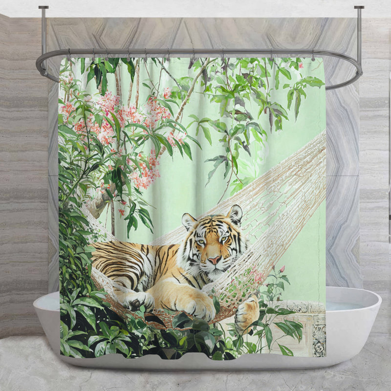 Rideau de douche Tiger - Animal Tropical